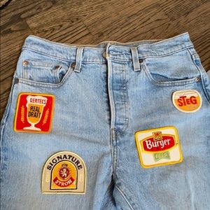 Vintage sew on beer patches